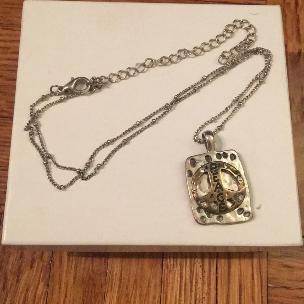 Silver & Gold peace costume necklace